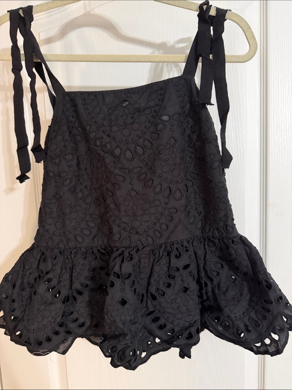 J. Crew Black Lace-Trim Dress